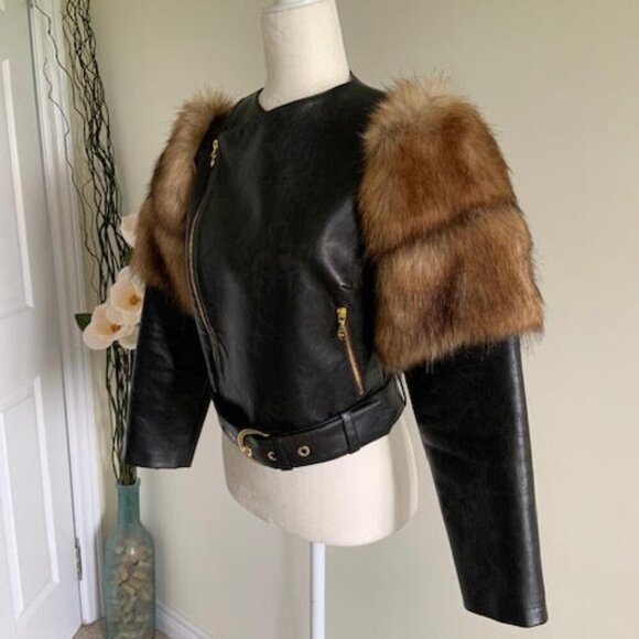 Stunning Brown Faux Fur Women's Jacket Size 4 - Picture 5 of 10